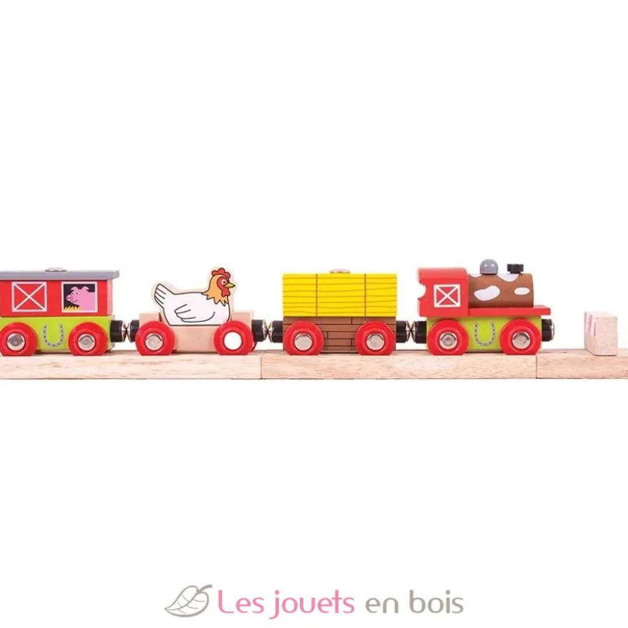 Train en bois Ferme - Bigjigs Toys