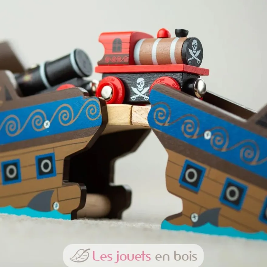 Train en bois Pirates - Bigjigs Toys