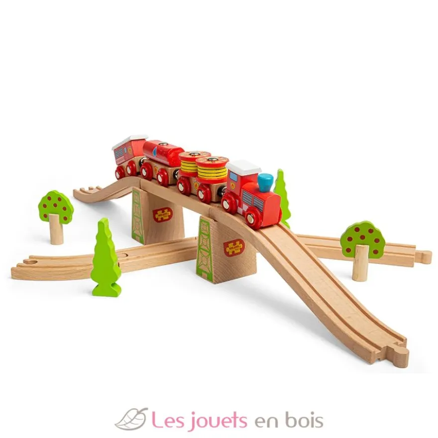 Train en bois Secours Incendie - Bigjigs Toys