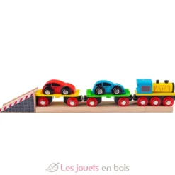 Train pour le transport de voitures - Bigjigs Toys