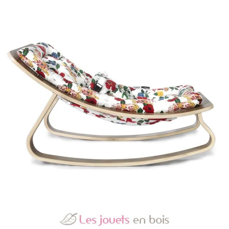 Transat bébé LEVO en noyer - Hibiscus - Charlie Crane