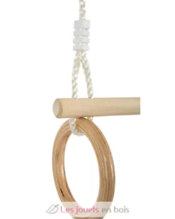 Trapèze avec anneaux de gymnastique en bois - Small Foot company