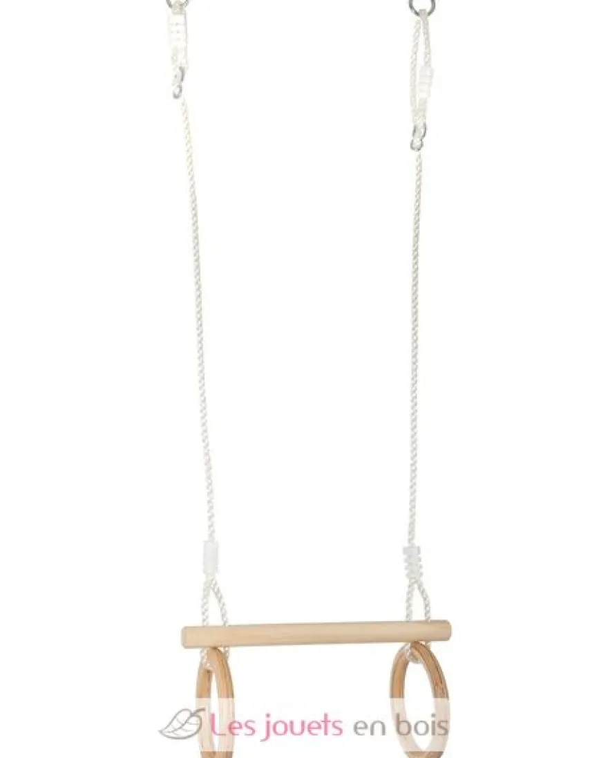 Trapèze avec anneaux de gymnastique en bois - Small Foot company