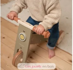 Tricycle en bois vert olive - Little Dutch