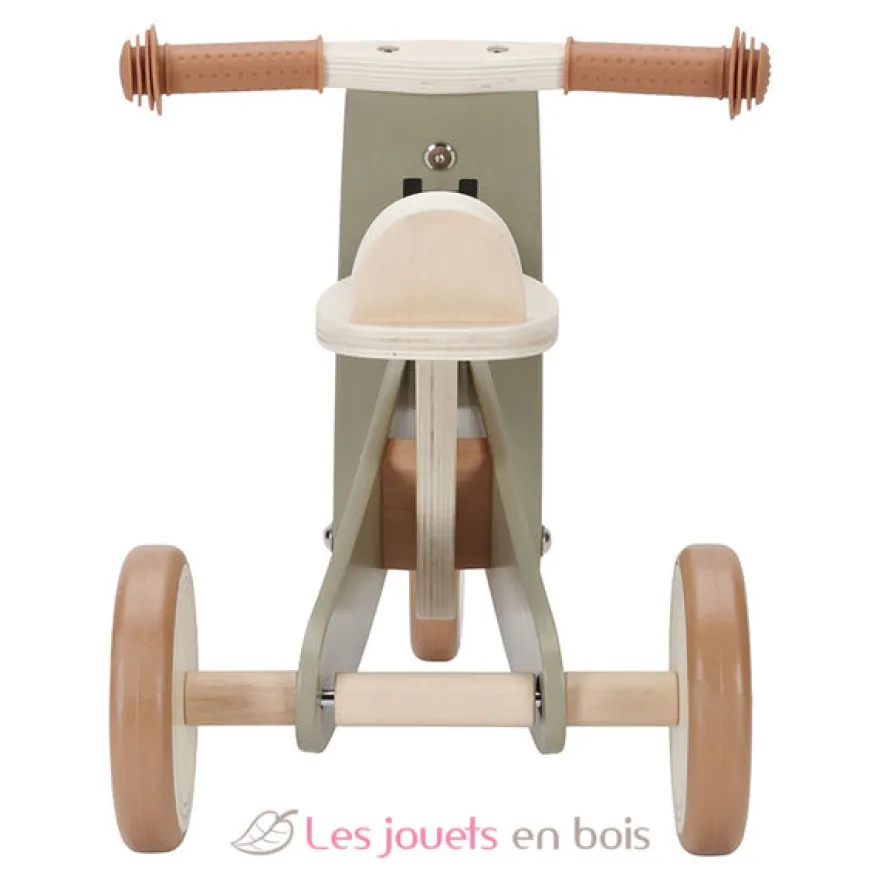Tricycle en bois vert olive - Little Dutch