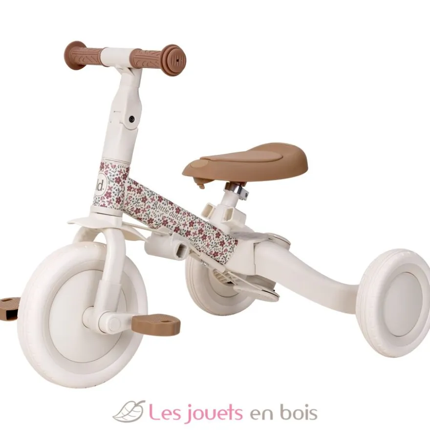 Tricycle 4 en 1 Sunny Flowers blanc crème - Little Dutch