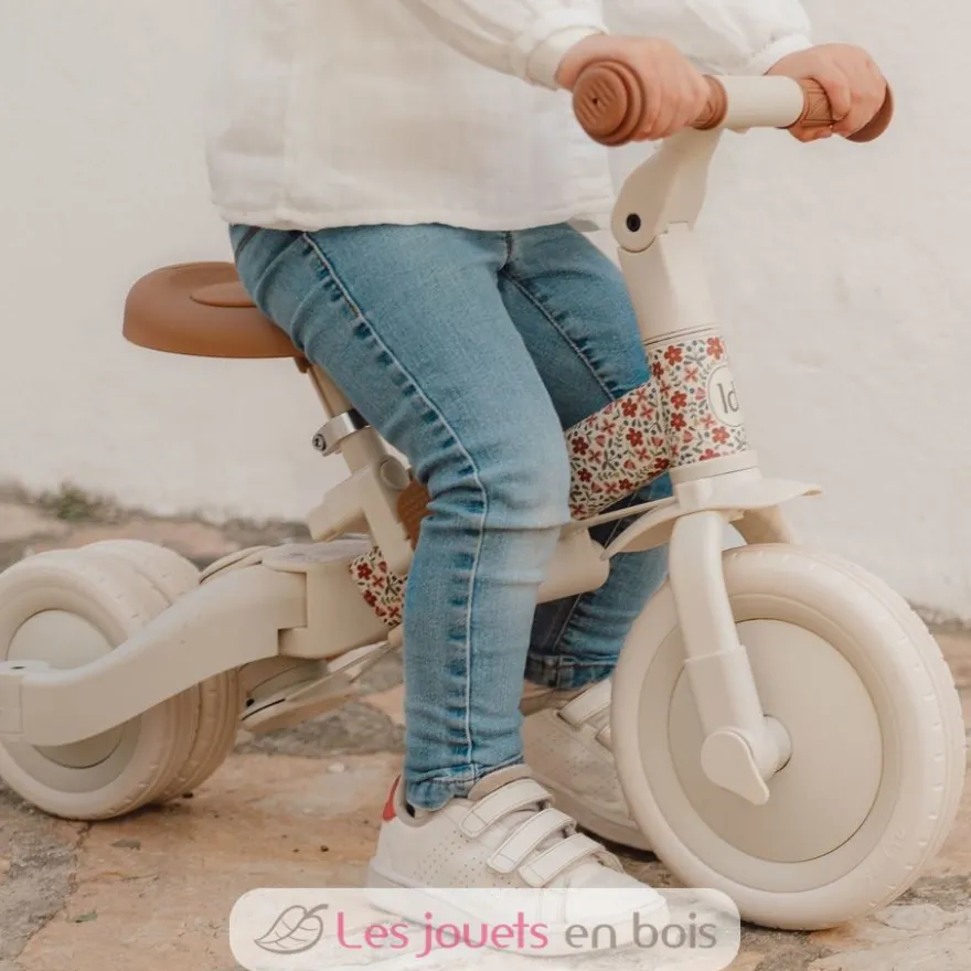 Tricycle 4 en 1 Sunny Flowers blanc crème - Little Dutch
