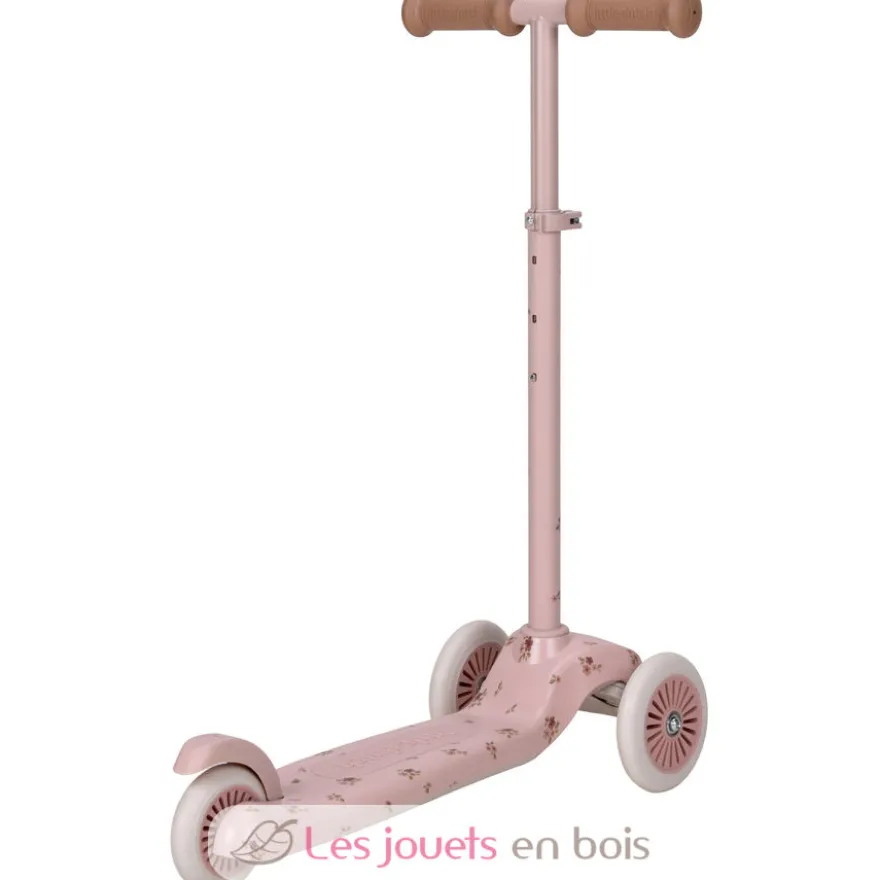 Trottinette enfant 3 roues Fairy Floral rose - Little Dutch