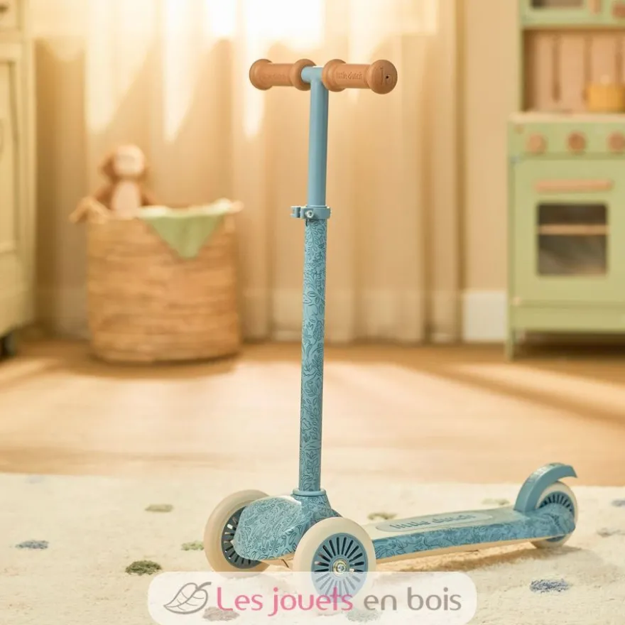 Trottinette enfant 3 roues Safari Dreams bleue - Little Dutch