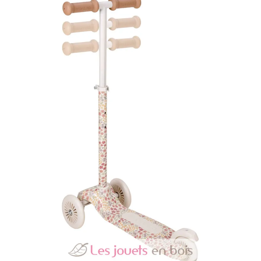 Trottinette enfant 3 roues Sunny Flowers blanc crème - Little Dutch