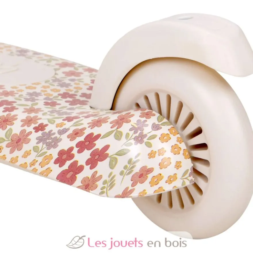 Trottinette enfant 3 roues Sunny Flowers blanc crème - Little Dutch