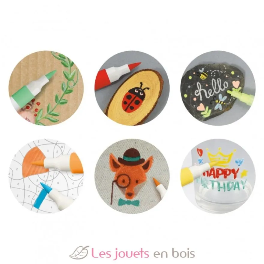 Trousse 45 feutres acryliques - 7 ans et plus - Buki