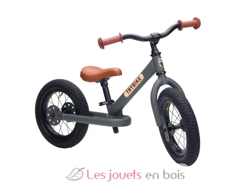 Trybike Draisienne acier gris anthracite mat - Trybike