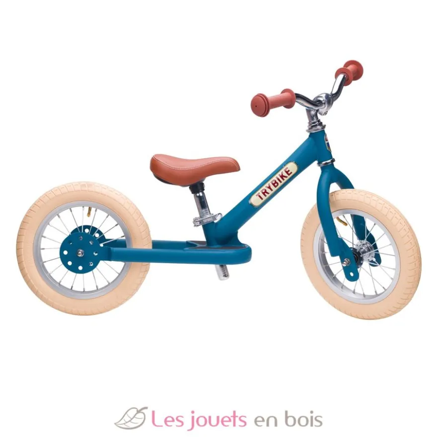 Trybike Draisienne acier vintage bleu mat - Trybike