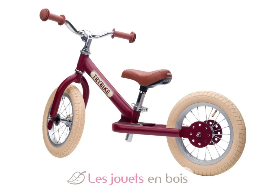 Trybike Draisienne acier vintage rouge mat - Trybike