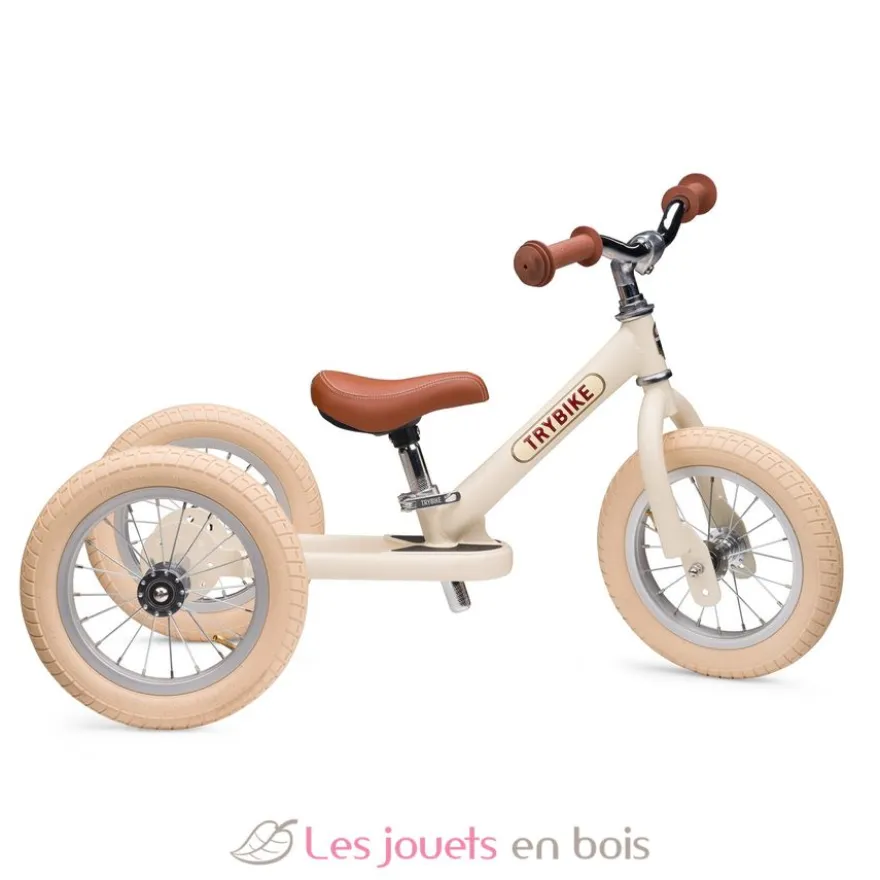 Trybike Draisienne évolutive 2 en 1 crème mat - Trybike