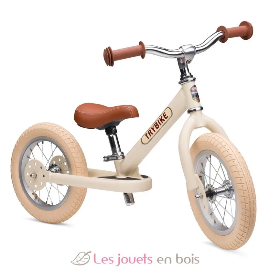 Trybike Draisienne évolutive 2 en 1 crème mat - Trybike