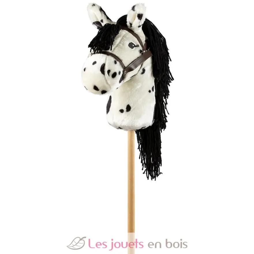 Tête de cheval blanc tacheté à chevaucher - ByAstrup