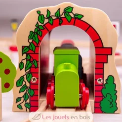 Tunnel de briques rouges en bois - Bigjigs Toys