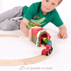 Tunnel de briques rouges en bois - Bigjigs Toys