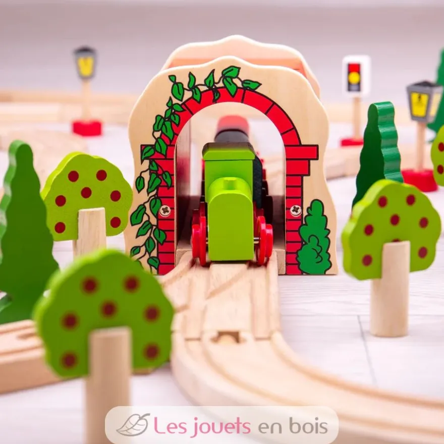 Tunnel de briques rouges en bois - Bigjigs Toys