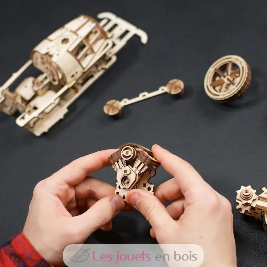 UGR-S véhicule à 3 roues - Puzzle 3D mécanique en bois - Ugears