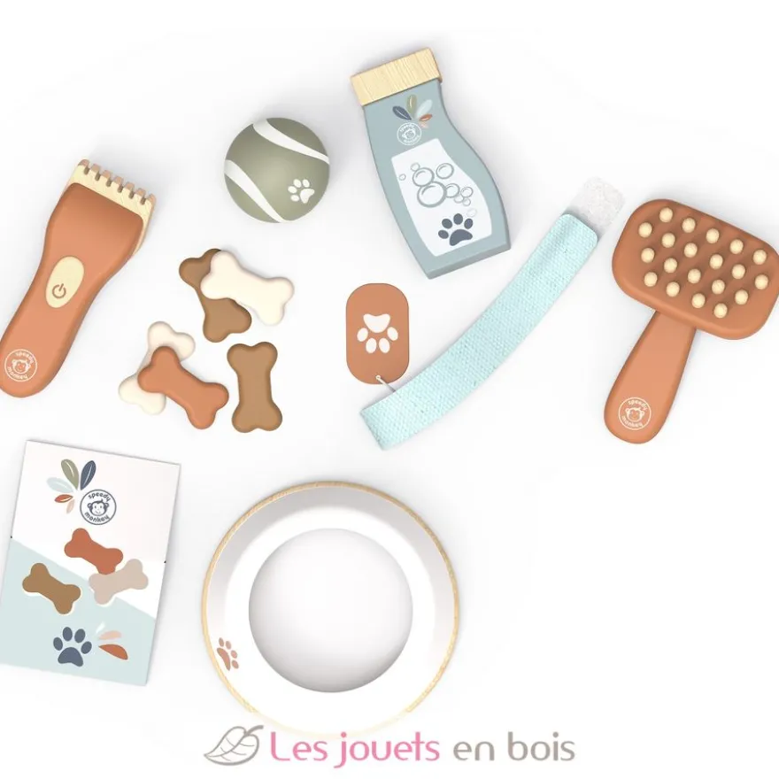 Valisette Mon petit chien - Peluche et accessoires en bois - Speedy Monkey