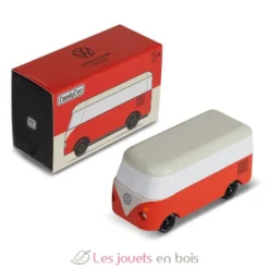 Van VW T1 Cinnamon rouge en bois - Candycar World - Candylab