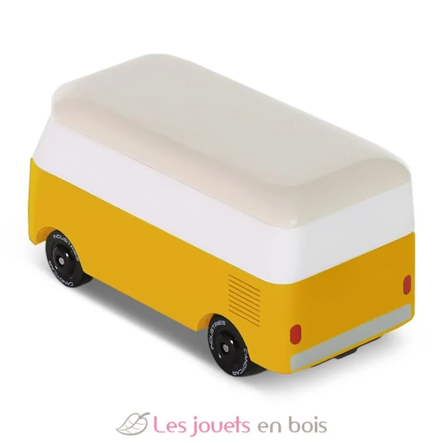Van VW T1 Sunbeam jaune en bois - Candycar World - Candylab
