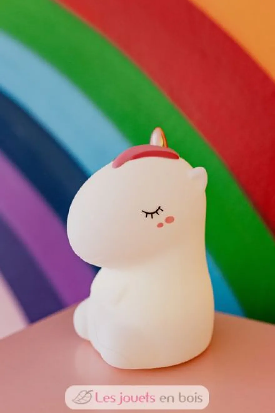 Veilleuse Licorne blanche avec télécommande - Little L
