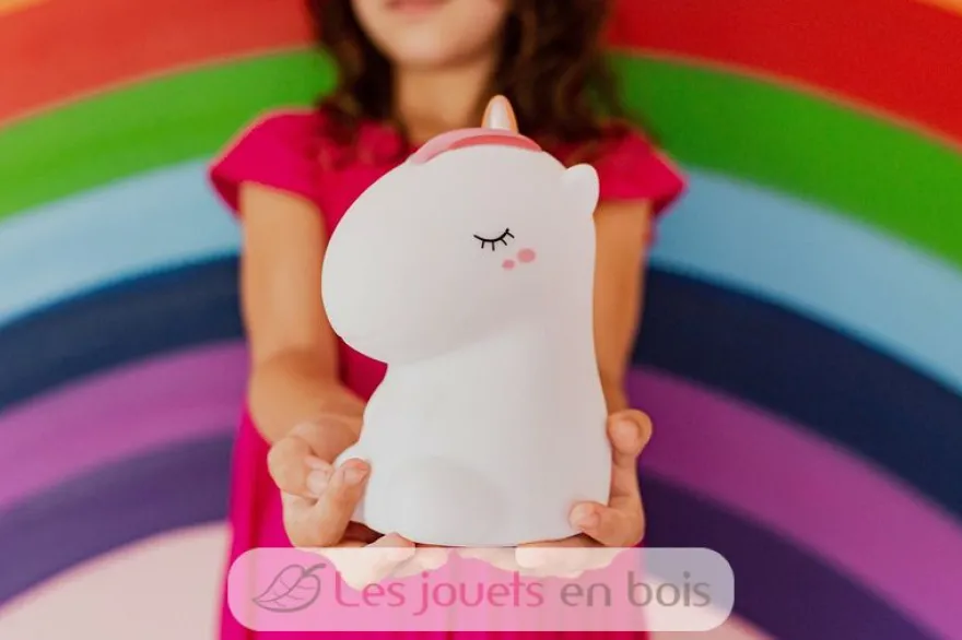 Veilleuse Licorne blanche avec télécommande - Little L