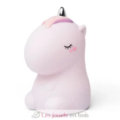 Veilleuse Licorne rose pailletée avec télécommande - Little L