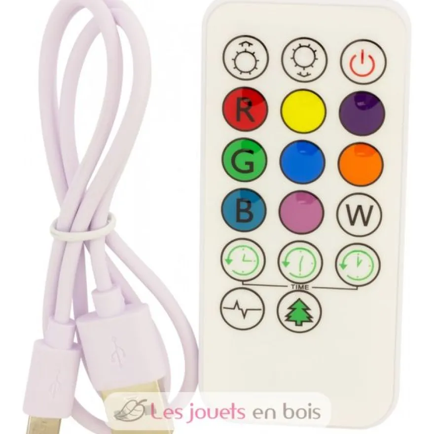 Veilleuse Maia la girafe blanche avec télécommande - Little L