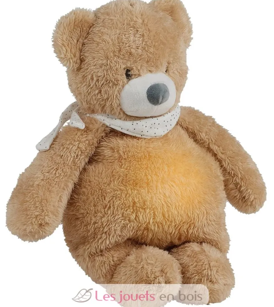 Veilleuse peluche ours brun clair Sleepy - Nattou