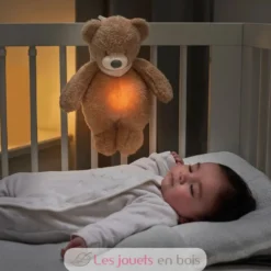 Veilleuse peluche ours brun clair Sleepy - Nattou