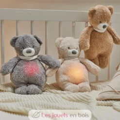 Veilleuse peluche ours brun clair Sleepy - Nattou