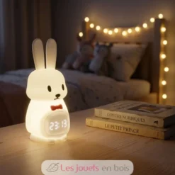 Veilleuse réveil lapin en silicone - Ulysse
