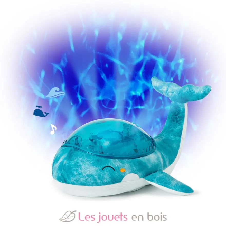 Veilleuse Tranquil Whale Bleue rechargeable - Cloud b