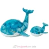 Veilleuse Tranquil Whale Family Bleue - Cloud b