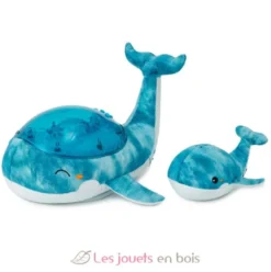 Veilleuse Tranquil Whale Family Bleue - Cloud b