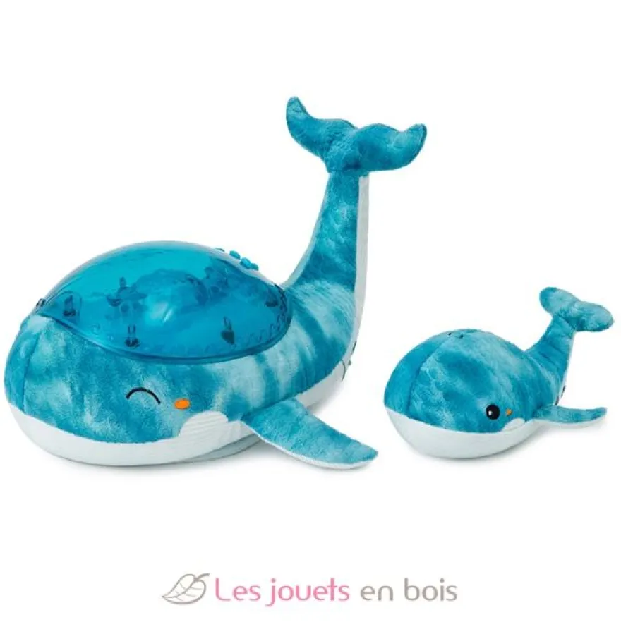 Veilleuse Tranquil Whale Family Bleue - Cloud b