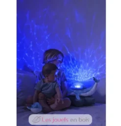 Veilleuse Tranquil Whale Family Bleue - Cloud b