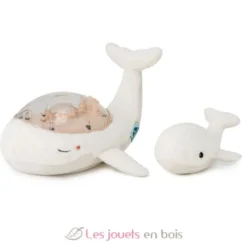Veilleuse Tranquil Whale Family Blanche - Cloud b