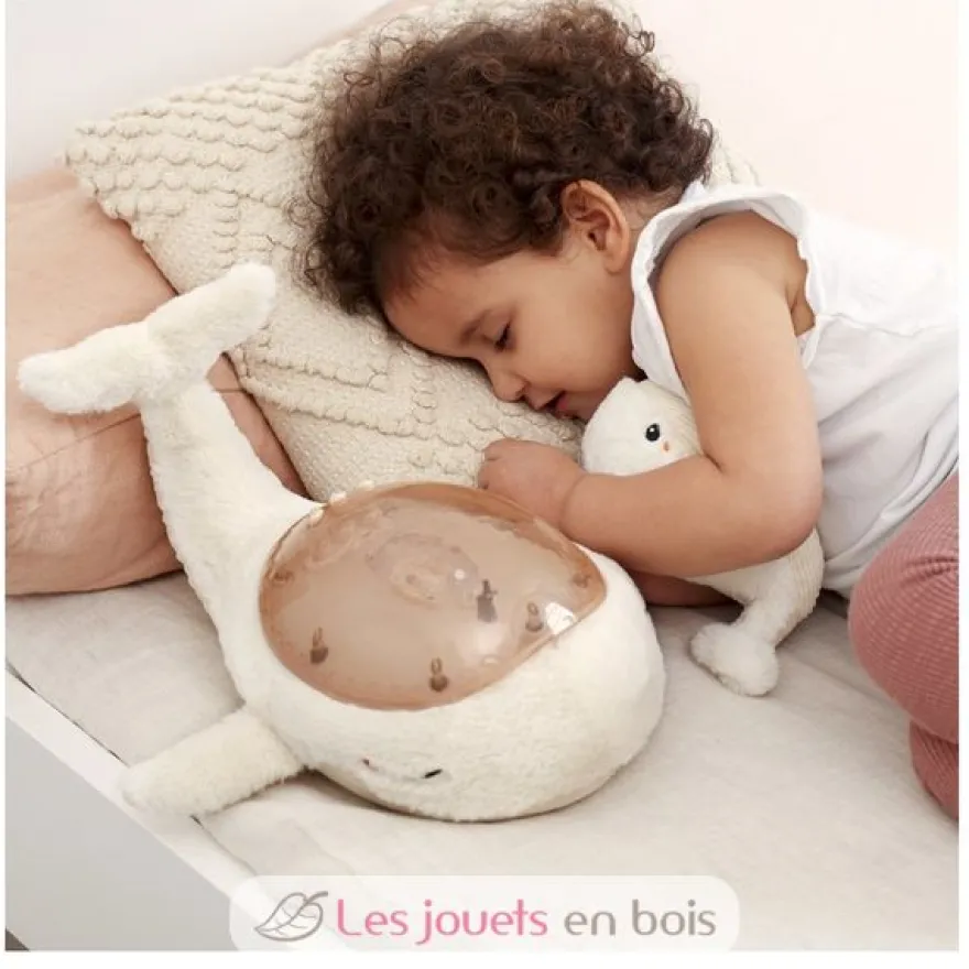 Veilleuse Tranquil Whale Family Blanche - Cloud b