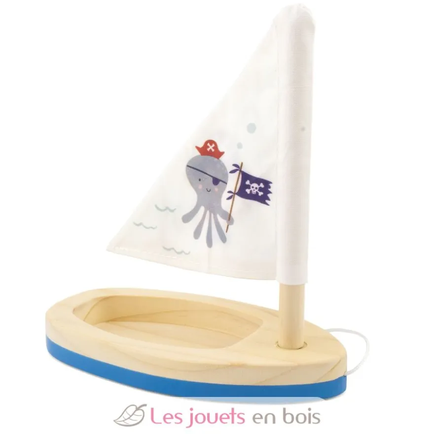 Voilier en bois Pirate bleu - Ulysse