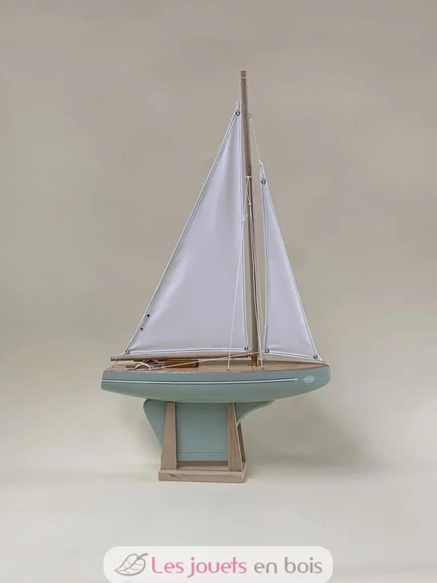 Voilier Le Beajour vert d'eau 40cm - Maison Tirot