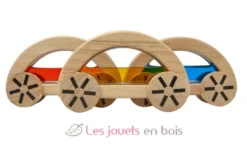 Voiture avec eau colorée rouge - Plan Toys