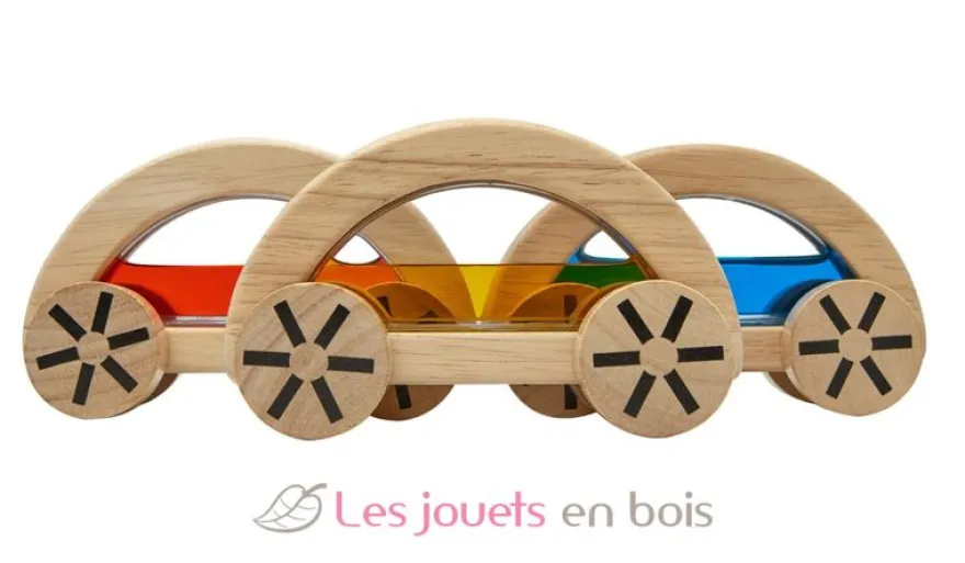 Voiture avec eau colorée rouge - Plan Toys