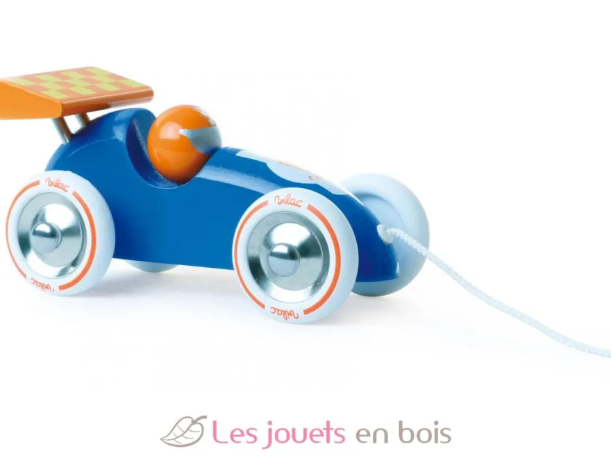 Voiture de course bleue et orange - Vilac