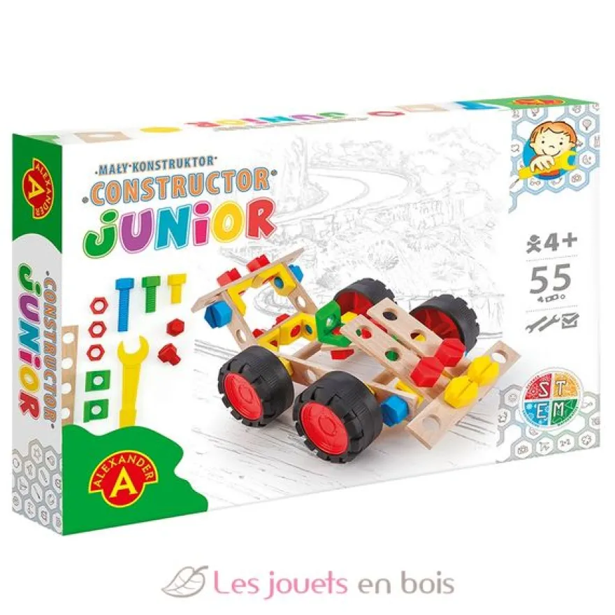 Voiture de course - Jeu de construction en bois et plastique - Alexander Toys